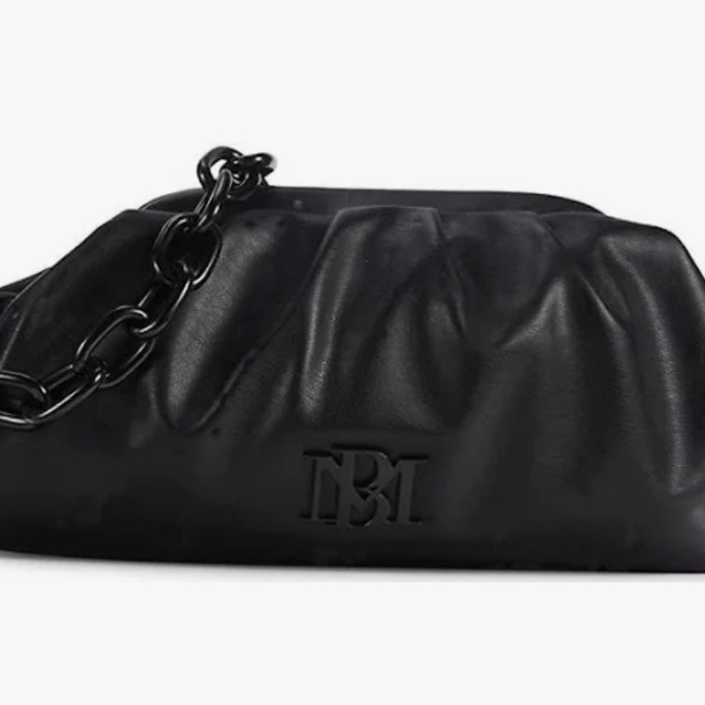 BADGLEY MISCHKA
Ruched Convertible Clutch -Black
